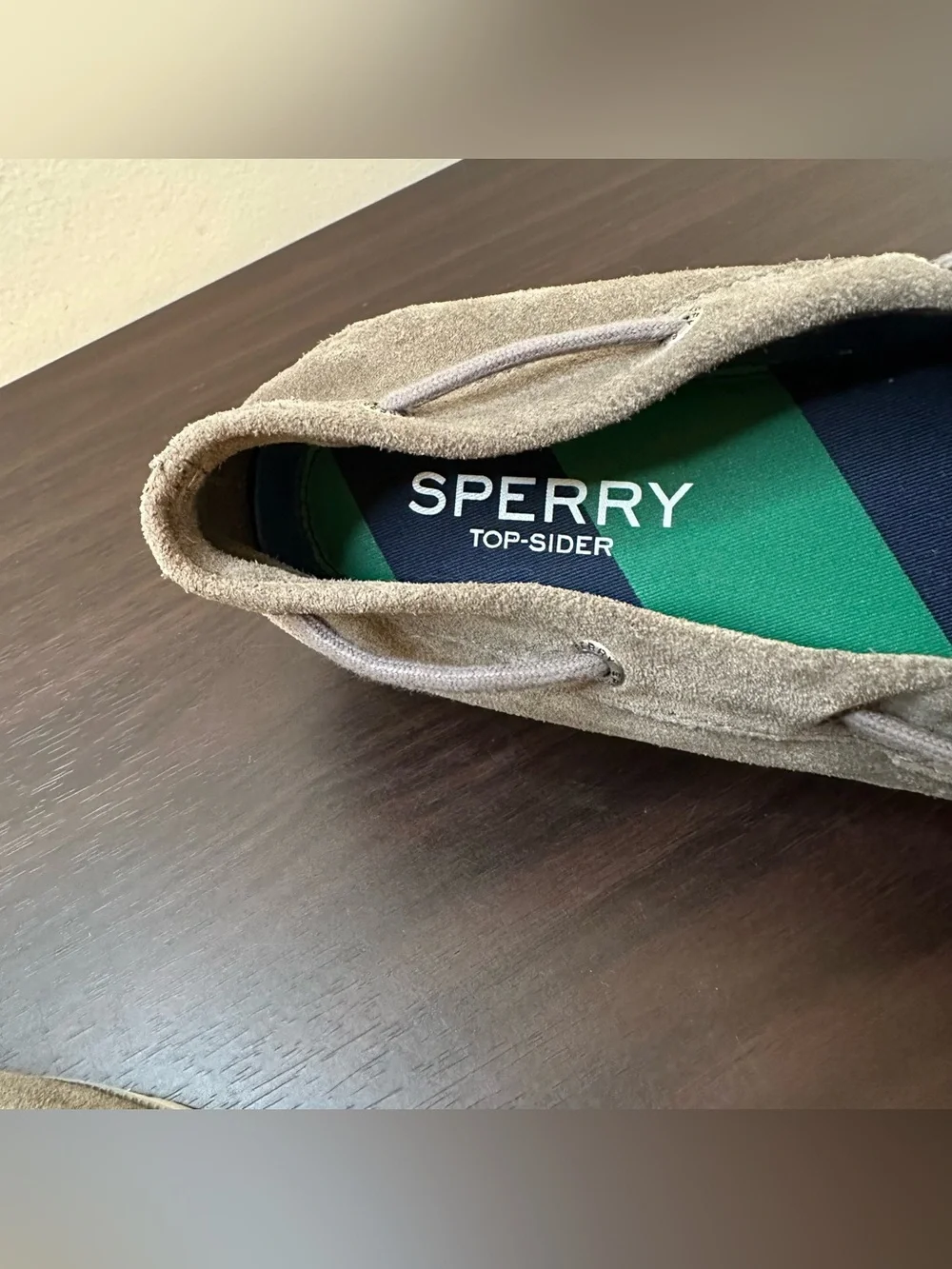 Sperry Top-Sider Gray Suede Boat Shoes Lace-Up 2-Eye Ripple 15 Casual Coastal